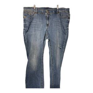 Seven7 Women's Jeans Bootcut DIstress Denim Blue Size 24